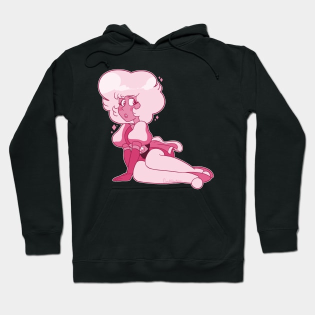 cute pink Hoodie by Galaxxi